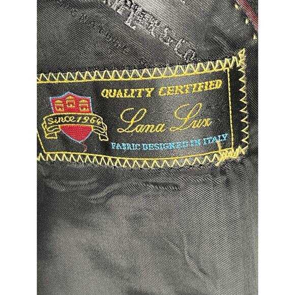 F.R. Triplet & Co Cashmere Overcoat Coat Black Size 46R - Picture 10 of 12